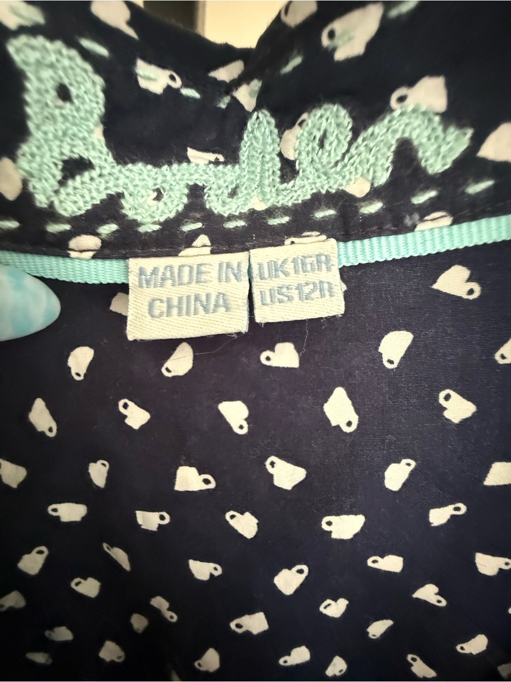 Boden Teacup Novelty Print 100% Cotton Button Up Feminine Teacher Statement 12R - Picture 6 of 9